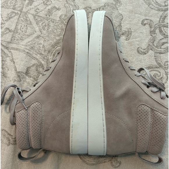 Grey suede high top sneakers, size 10 - Picture 3 of 6